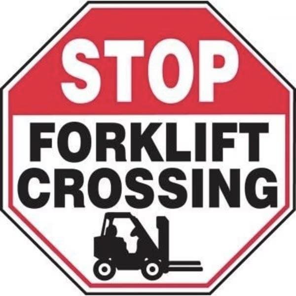 Accuform STOP SAFETY SIGN FORKLIFT CROSSING MVHR950XT MVHR950XT - main